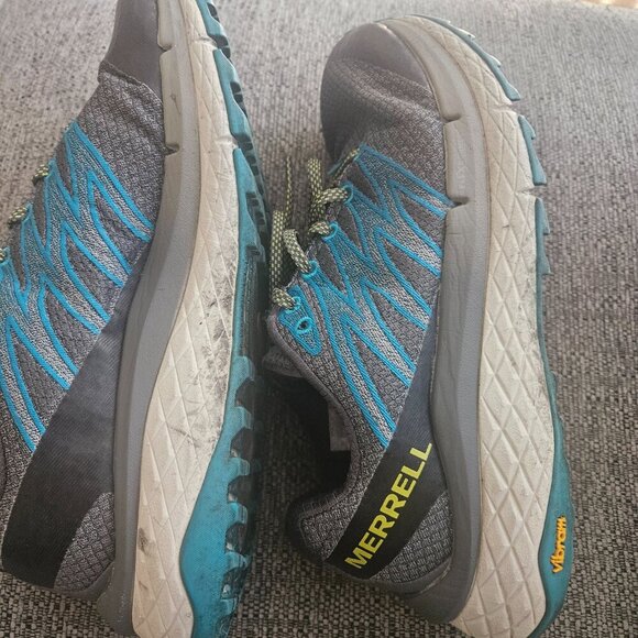 Merrell Vibram Grey Blue Running Gym Outdoor workout Hiking sneakers shoes 8.5 - Picture 6 of 12